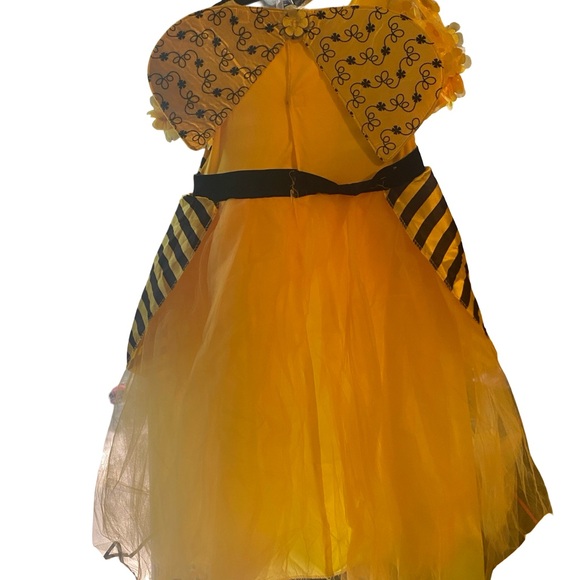Yellow and Black Striped Kids Bumblebee Costume - Picture 7 of 8